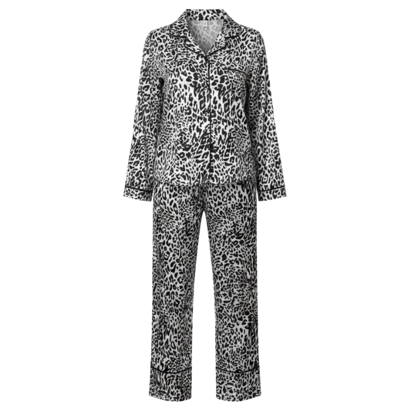 Leopard Print Satin Pajama
