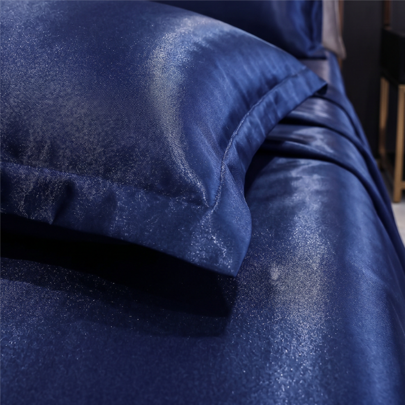 Kit satin de luxe avec drap élastique et taies d'oreiller doubles