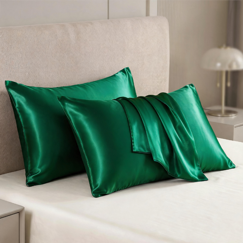 Taies d'oreiller en satin avec sensation de fraîcheur