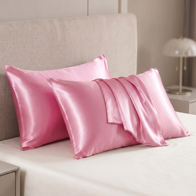Taies d'oreiller en satin avec sensation de fraîcheur