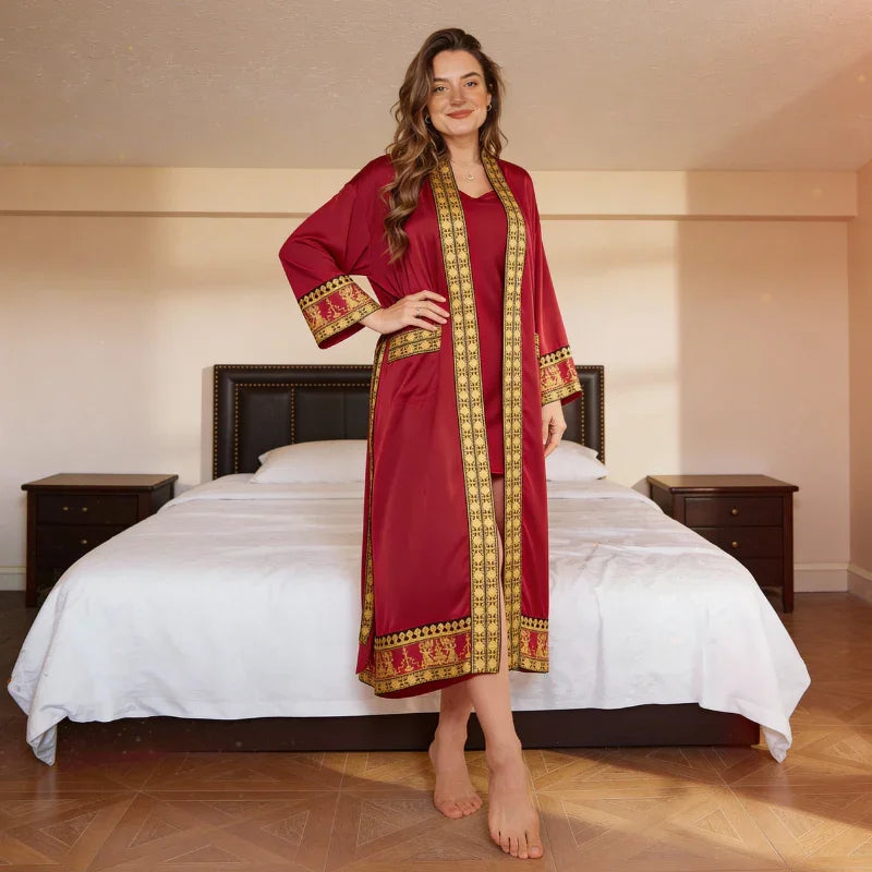Robe en soie à imprimé floral avec ceinture