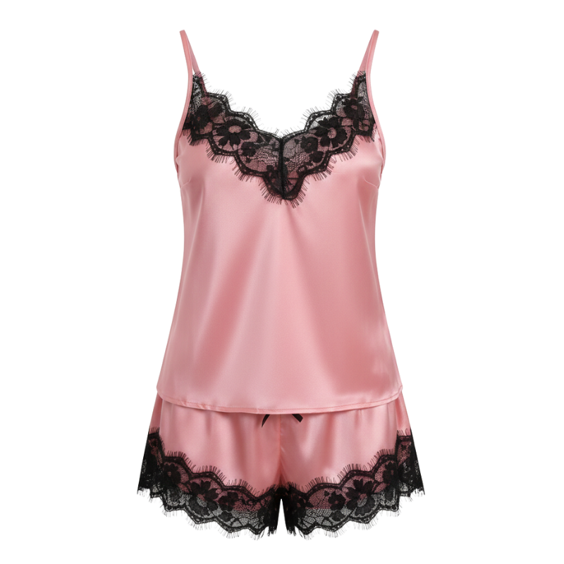 Silk Babydoll Lace Trim Elegance