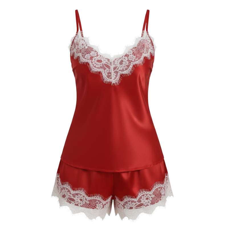 Silk Babydoll Lace Trim Elegance