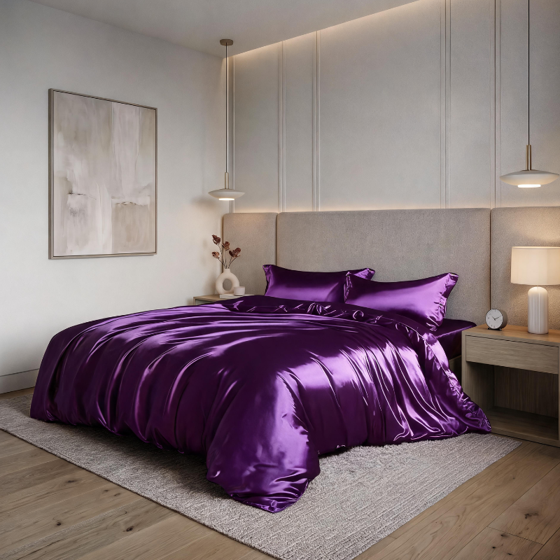 Ensemble King Satin avec drapé liquide et finition brillante
