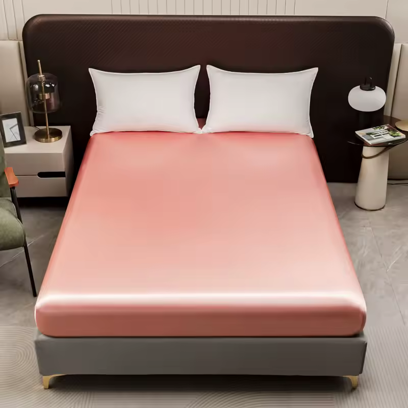 Fitted Satin Set with Smooth Surface and Tailored Look