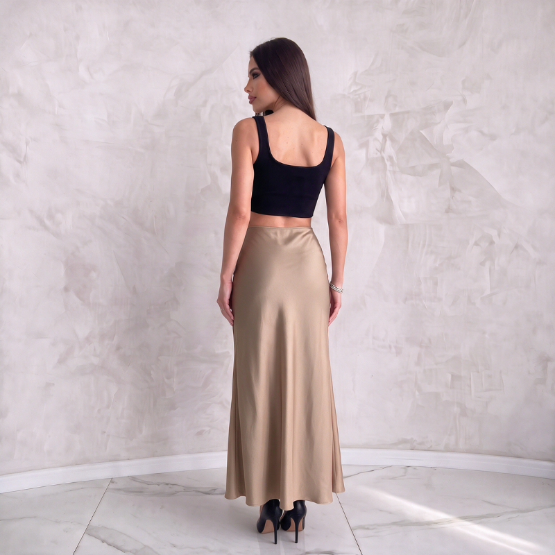 Silky Luxe Maxi Skirt - Feminine Feel
