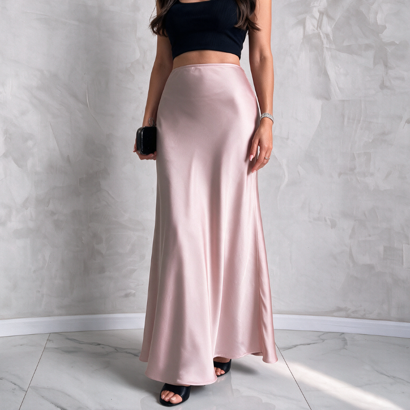 Silky Luxe Maxi Skirt - Feminine Feel