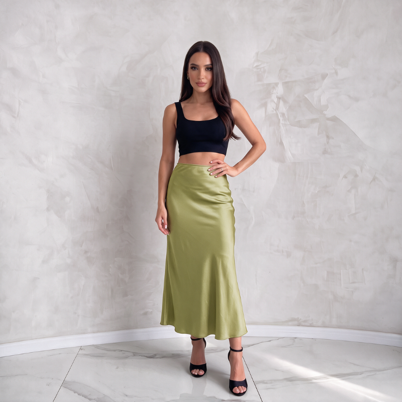 Silky Luxe Maxi Skirt - Feminine Feel