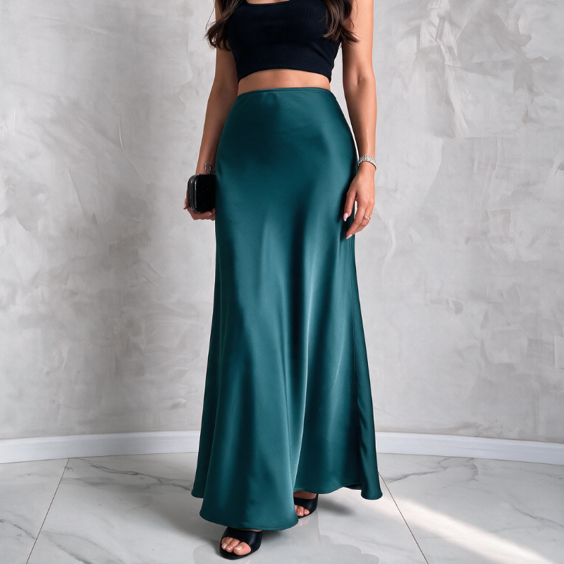 Silky Luxe Maxi Skirt - Feminine Feel
