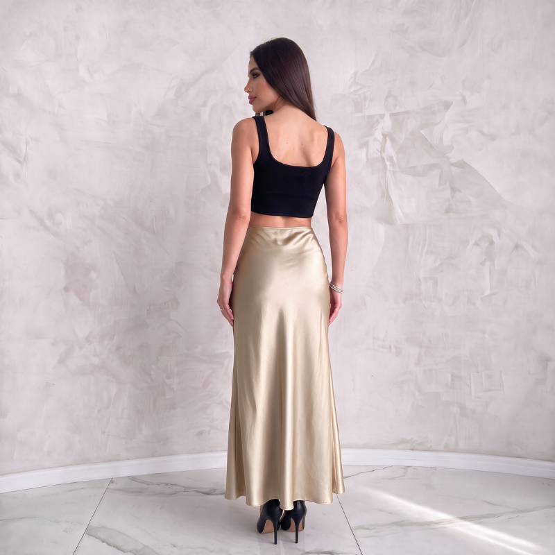 Seidennachthemd mit Spitzen-Robe Duo