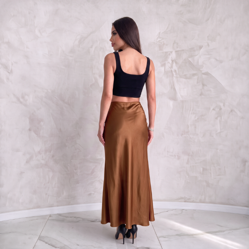 Seidennachthemd mit Spitzen-Robe Duo