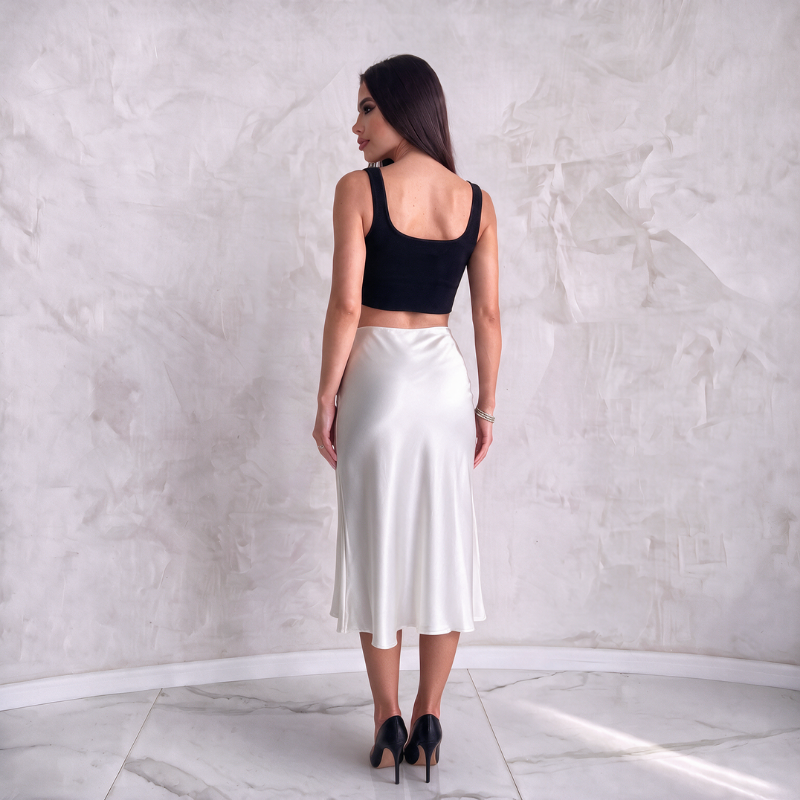 Silky High-Waist Skirt