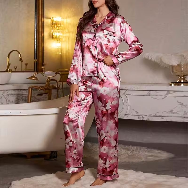 Silk Pajama Set Comfort Tee Long Set