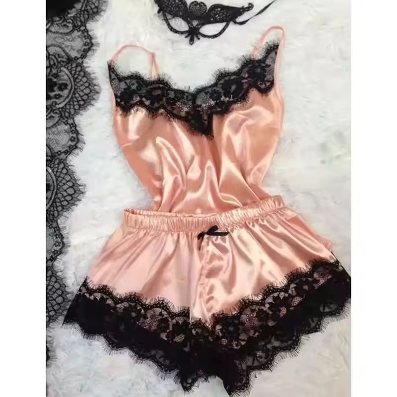 Silk Babydoll Lace Trim Elegance