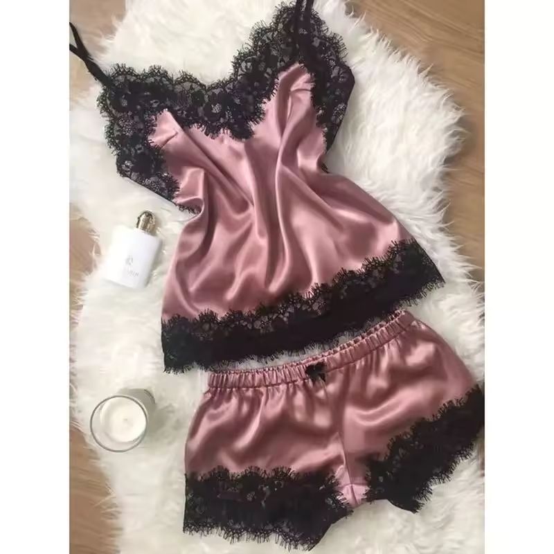 Silk Babydoll Lace Trim Elegance