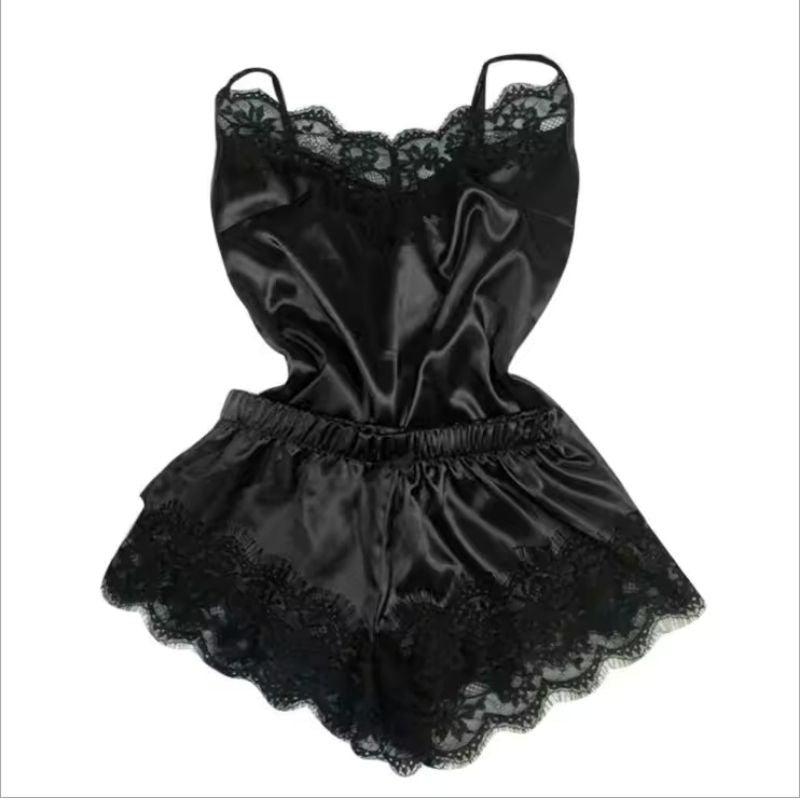 Silk Babydoll Lace Trim Elegance