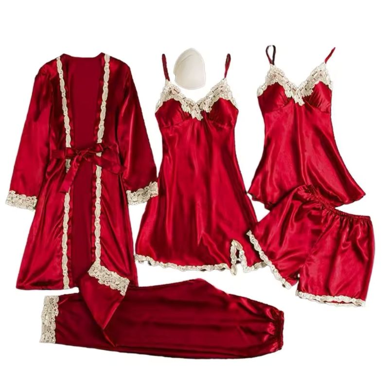 Silk Pajama Set 5‑Piece Lounge Deluxe