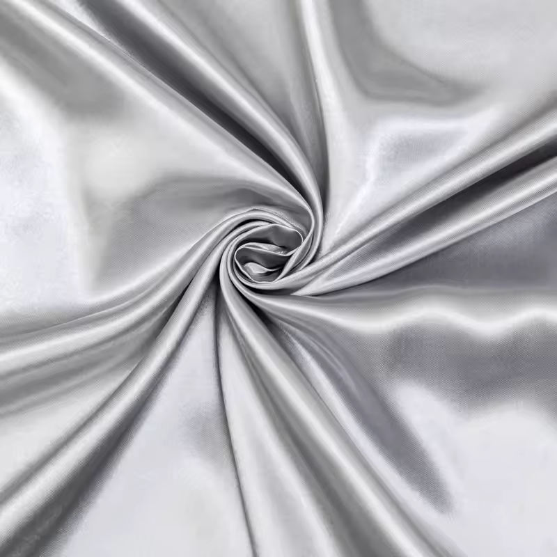Fitted Satin Set with Smooth Surface and Tailored Look