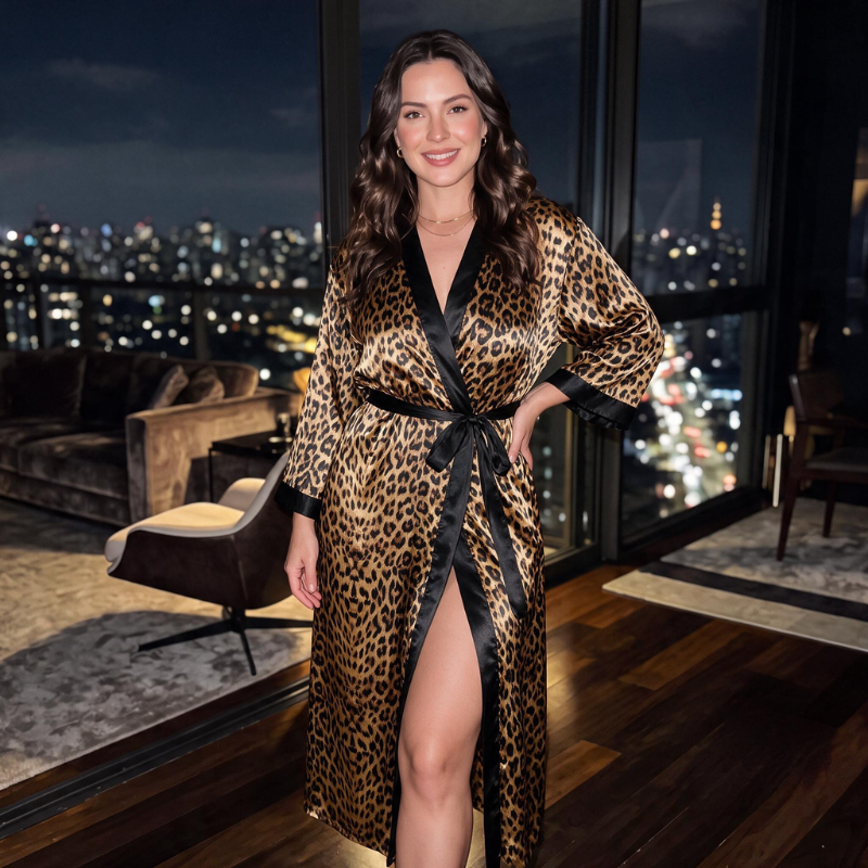 Robe longue en soie Élégance sauvage 