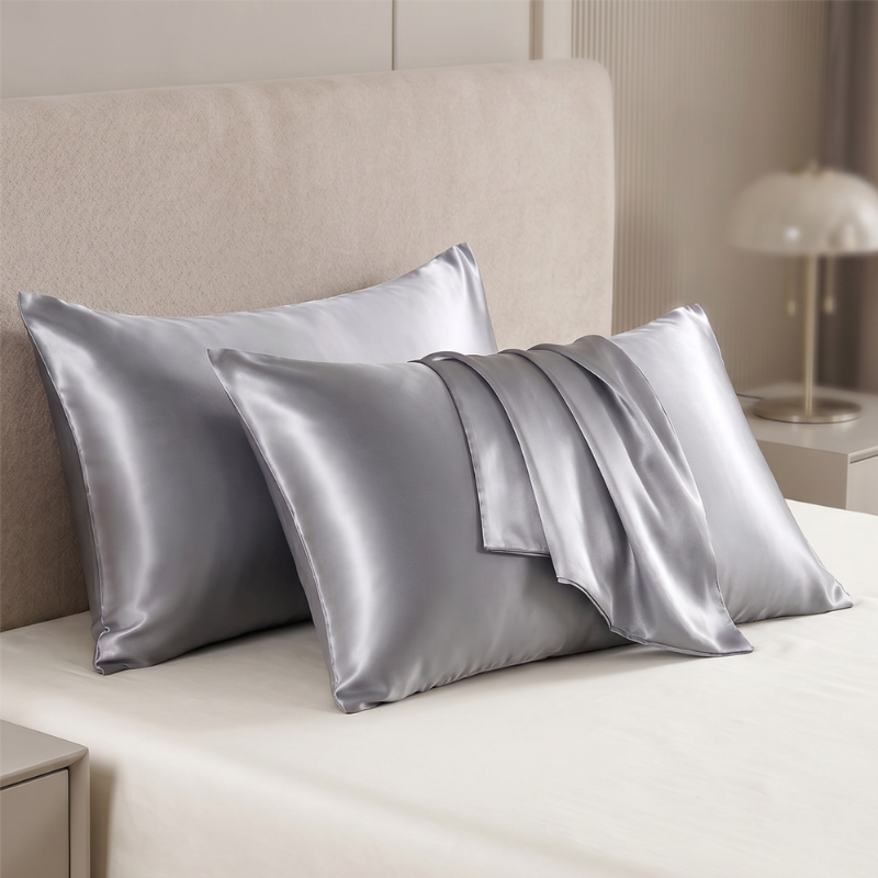 Taies d'oreiller en satin avec sensation de fraîcheur 