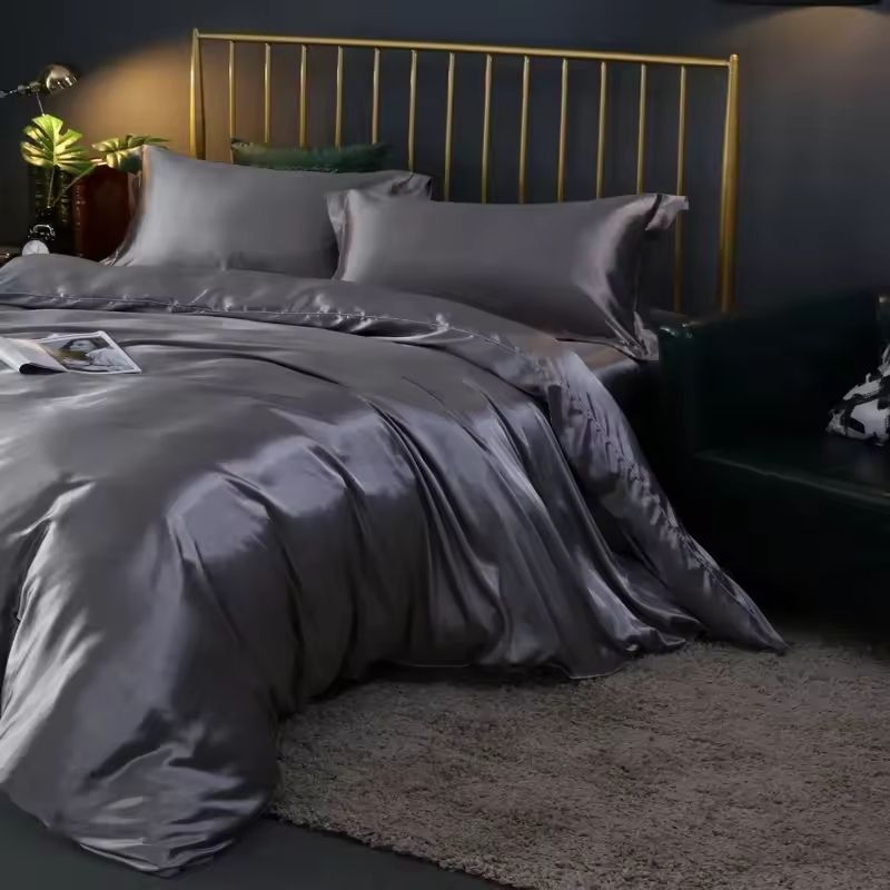 King Satin Set with Liquid Drape and Glossy Finish