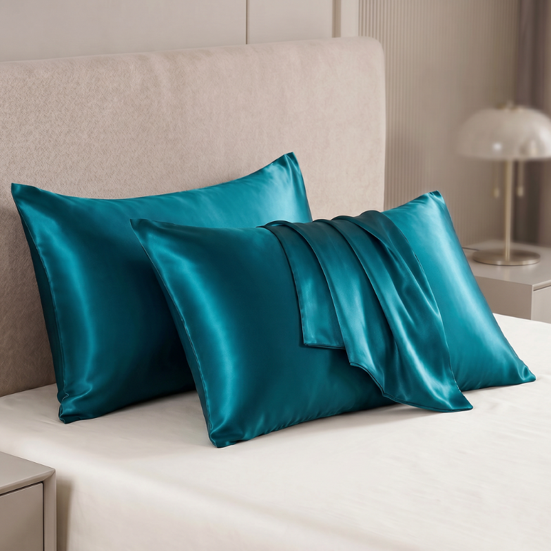 Taies d'oreiller en satin avec sensation de fraîcheur 