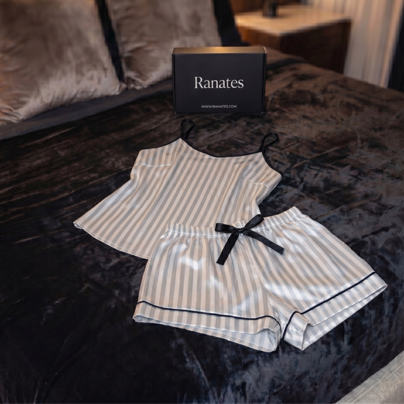 Silky Relaxed V-Neck Short Pajama Set