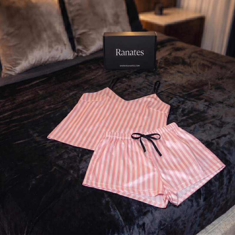 Silky Relaxed V-Neck Short Pajama Set