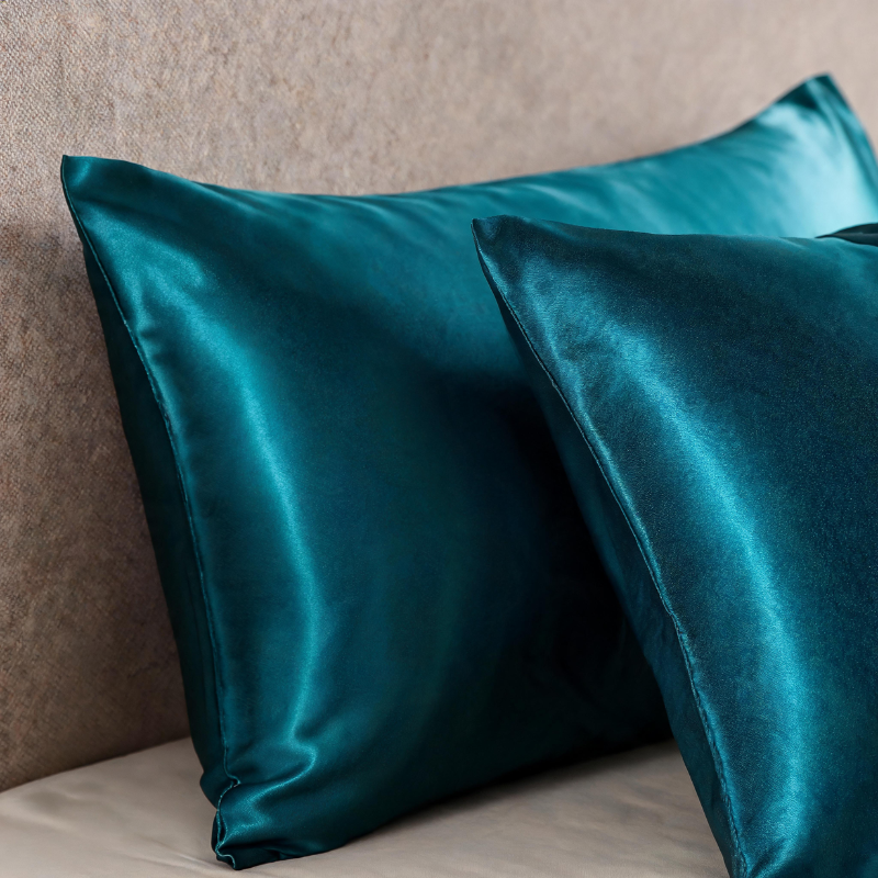 Taies d'oreiller en satin avec sensation de fraîcheur 