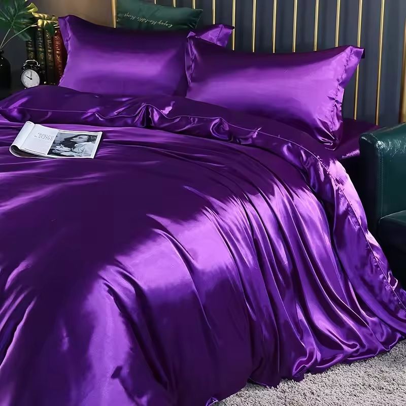 King Satin Set with Liquid Drape and Glossy Finish