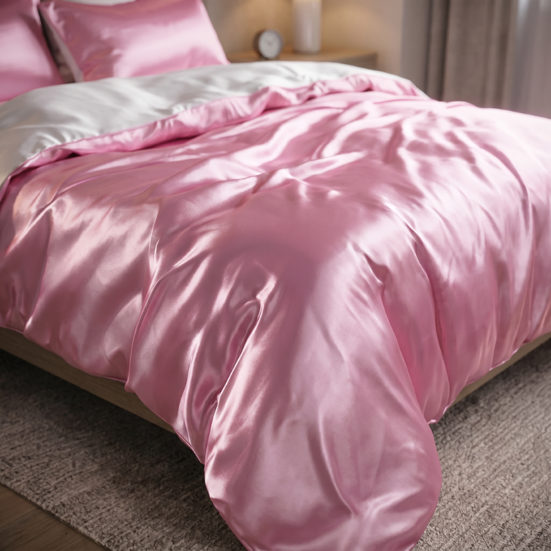 Ensemble King Satin avec drapé liquide et finition brillante 