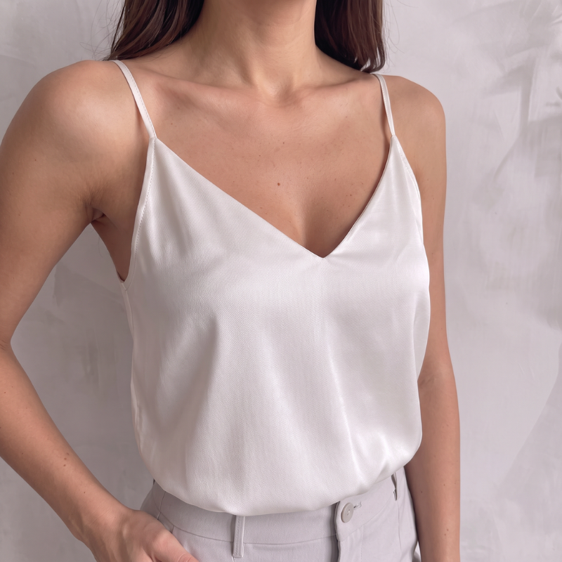 Silky Sleeveless Shirt