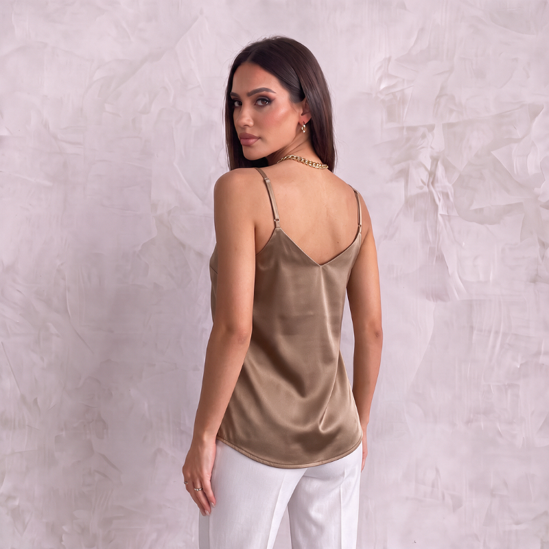 Silky Sleeveless Shirt