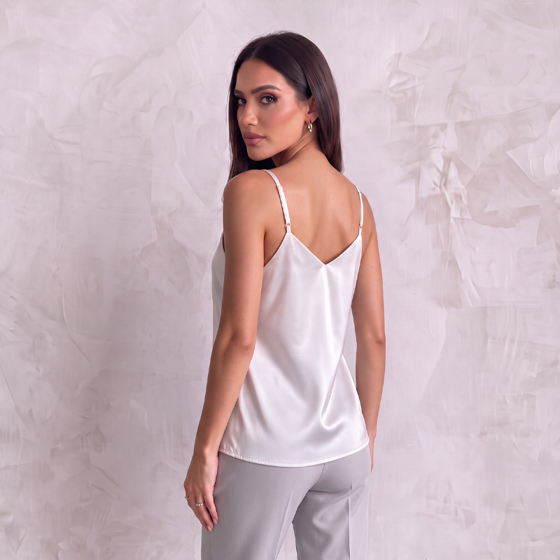 Silky Sleeveless Shirt