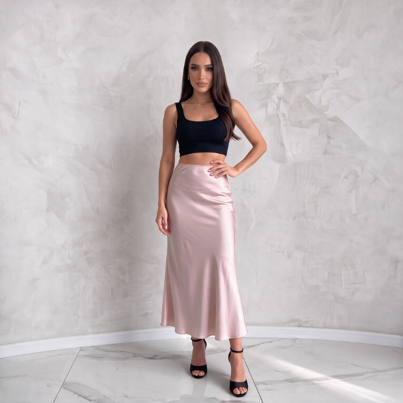 Silky Luxe Maxi Skirt - Feminine Feel