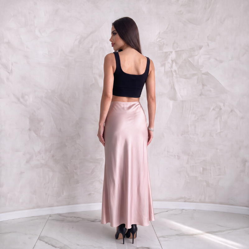 Silky Luxe Maxi Skirt - Feminine Feel