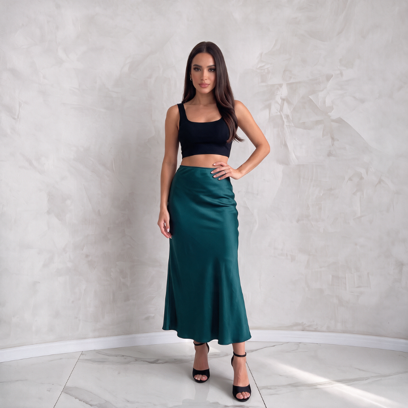 Silky Luxe Maxi Skirt - Feminine Feel