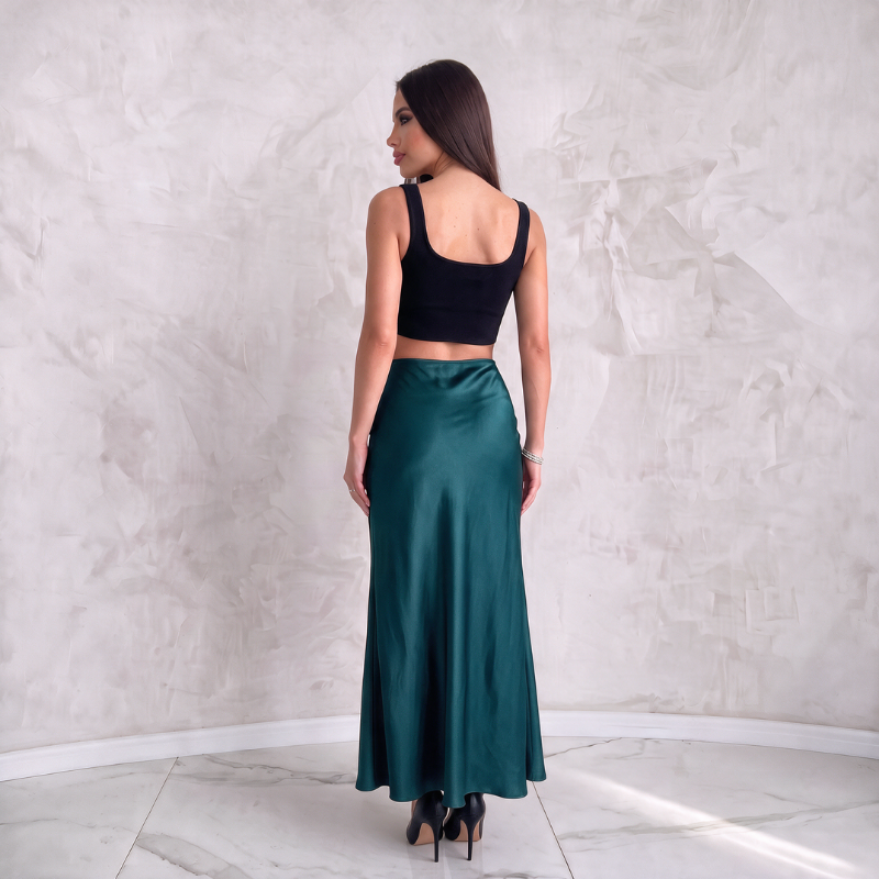 Silky Luxe Maxi Skirt - Feminine Feel