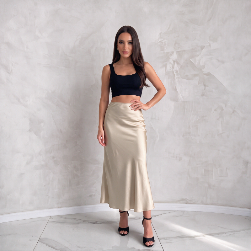 Silky Luxe Maxi Skirt - Luxury Base