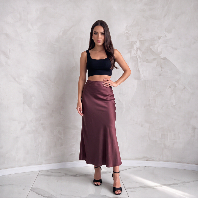 Silky Luxe Maxi Skirt - Luxury Base