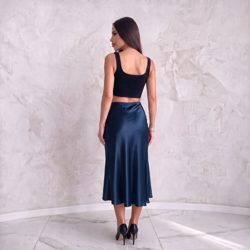Silky High-Waist Skirt