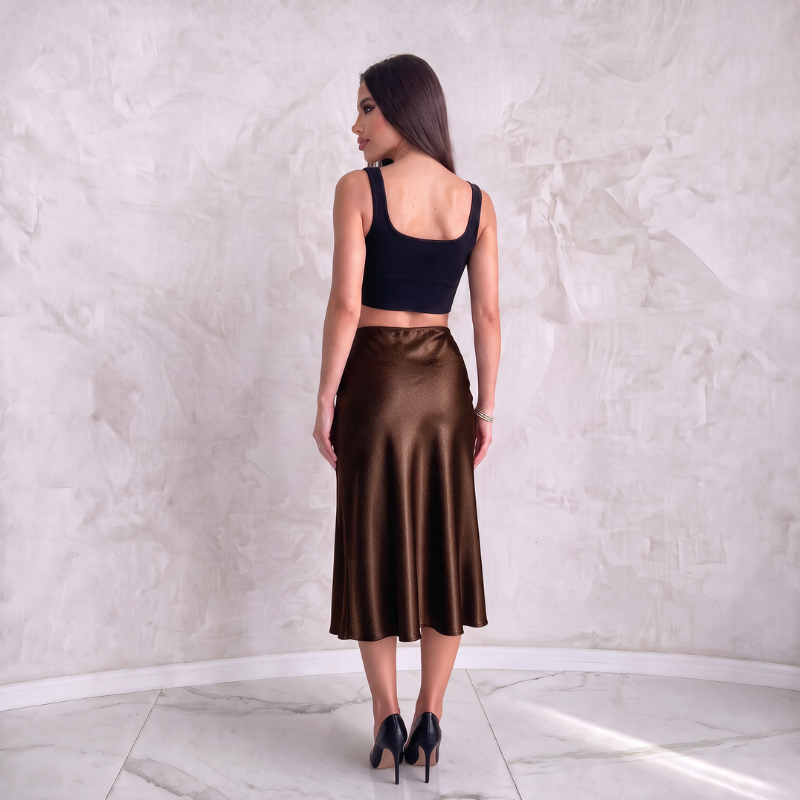 Silky High-Waist Skirt