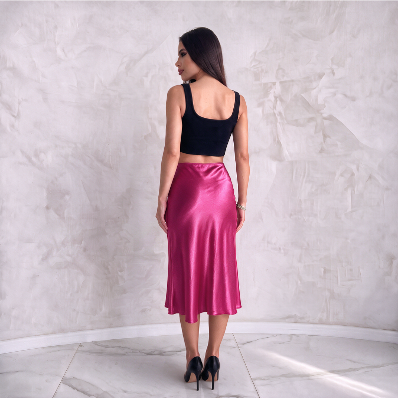 Silky High-Waist Skirt