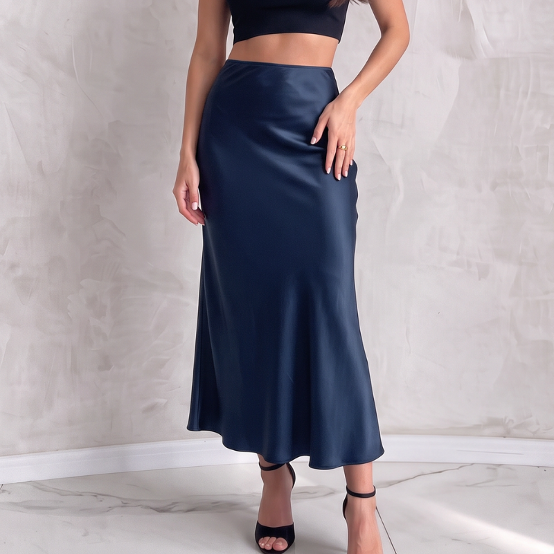 Silky High-Waist Skirt