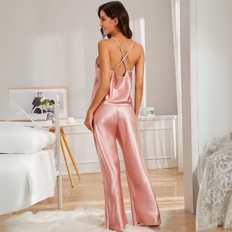 Silk Pajama Set Soft Knit Style Lounge