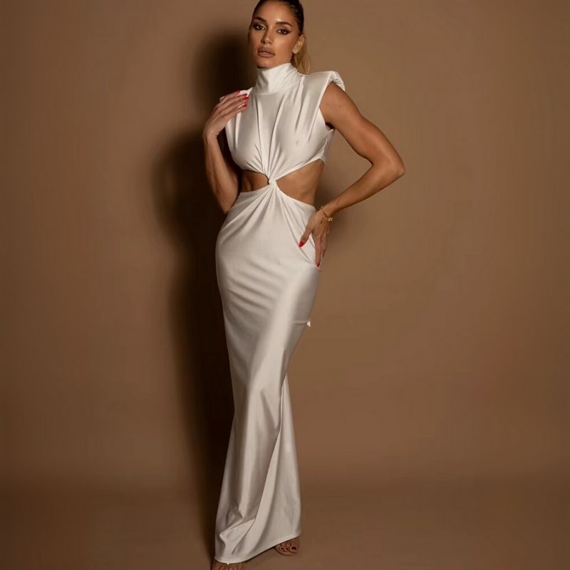 Silk Dress High Neck Infinite Grace