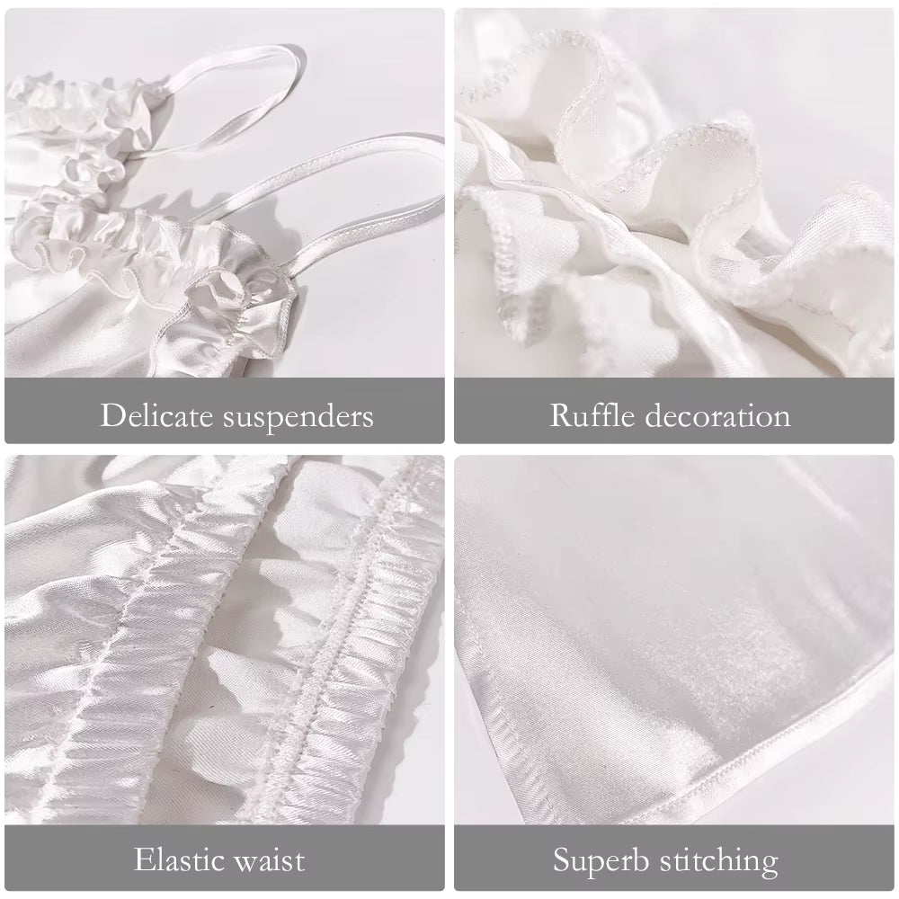 Babydoll de seda con cuello vuelto de lujo 