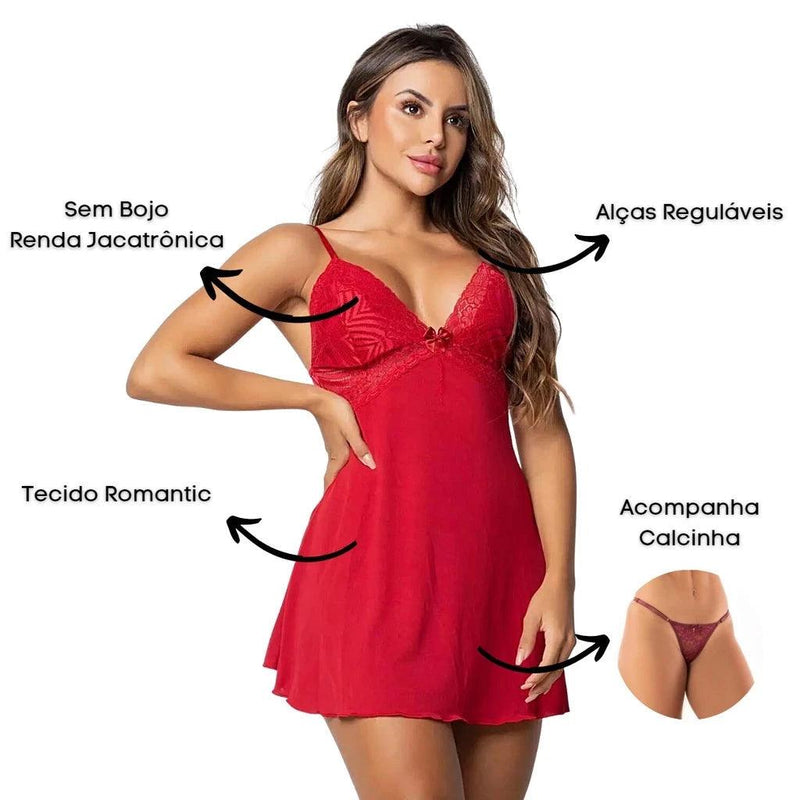 Camisola Sexy Love - GANHE UMA CALCINHA - FRETE GRÁTIS + 30% DE DESCONTO